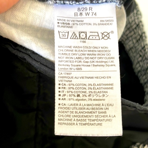 Gap Slim City Black & White Khakis, Size 8R - Picture 16 of 16